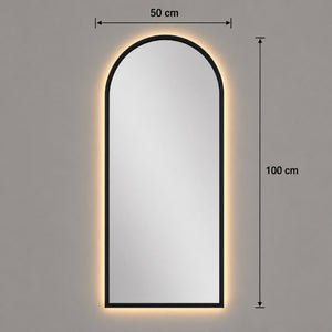 Medidas del espejo arco con luz LED: 50x100 cm