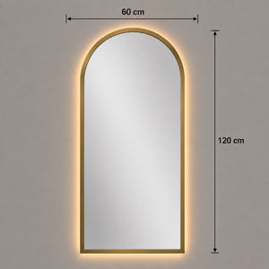 Medidas del espejo arco con luz LED: 60x120 cm