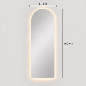 Medidas del espejo arco flotante verona: 50 cm de ancho x 160 cm de alto