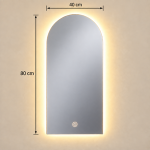 Espejo Baño Arco Atenas 40x80 Cm Con Luz Led Cálida