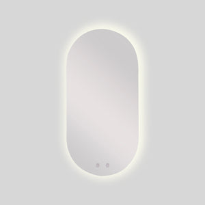 Espejo Baño Ovalado Meca 60x120 Cm Con Luz Led Cálida y Antiempañante