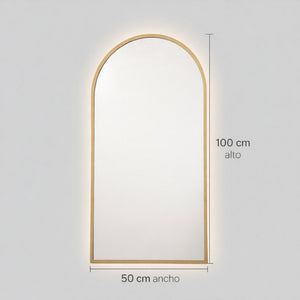 Medidas del espejo arco con luz LED: 50x100 cm