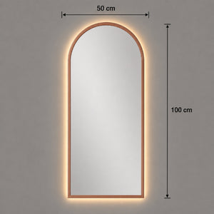 Medidas del espejo arco con luz LED: 50x100 cm