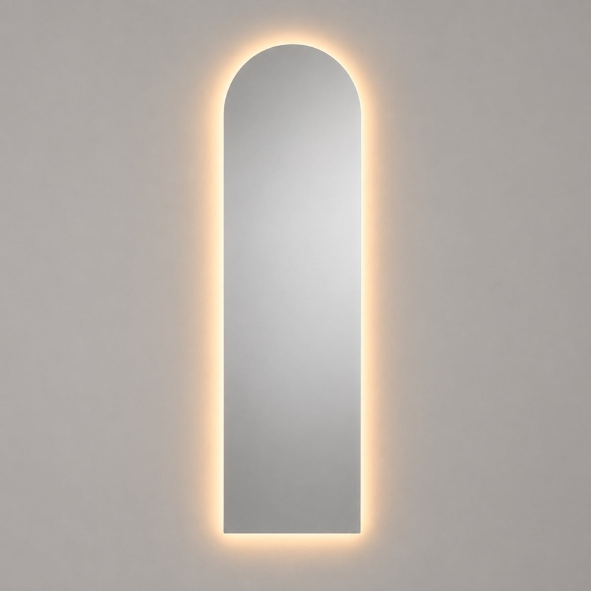 Espejo Arco Flotante Verona 60x180 Cm Luz Led encendido, vista frontal