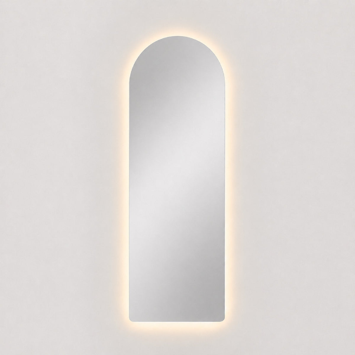 Espejo Arco Flotante Verona 50x160 Cm Luz Led encendido, vista frontal