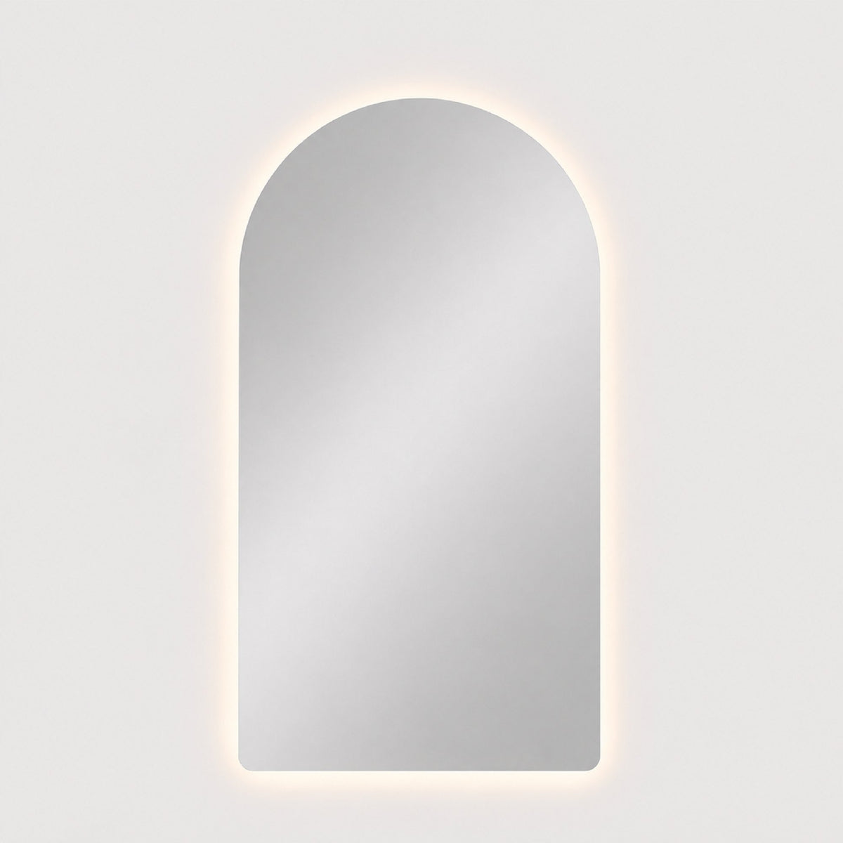 Espejo Arco Flotante Verona 60x120 Cm Luz Led encendido, vista frontal