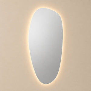Espejo Irregular Flotante Monaco 70x150 Cm Luz Led encendido, vista frontal