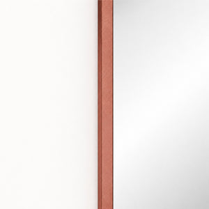 Detalle del marco en MDF color oro rosa