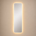 Espejo Rectangular Flotante Parma 60x180 Cm Luz Led encendido, vista frontal