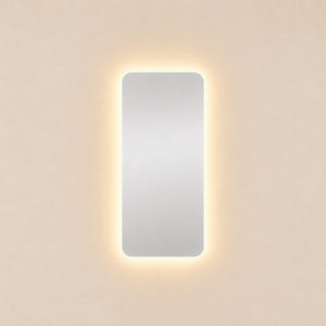 Espejo Rectangular Flotante Parma 60x120 Cm Luz Led encendido, vista frontal