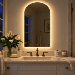 Espejo Baño Arco Atenas 40x80 Cm Con Luz Led Cálida