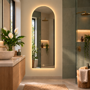 Espejo Baño Arco Atenas 60x120 Cm Con Luz Led Cálida