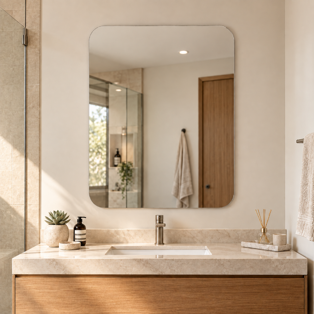 Espejo Baño Rectangular Alhambra 80x100 Cm Sencillo