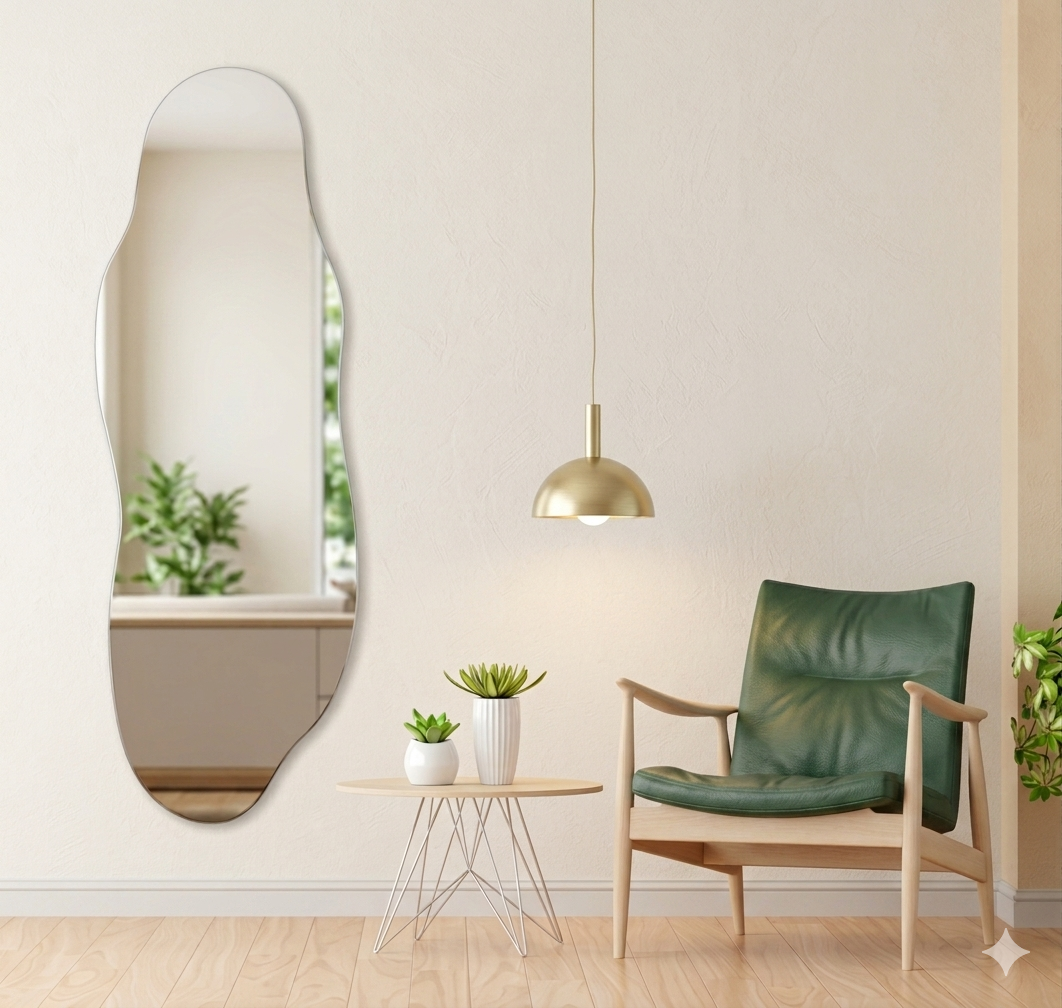 Espejo Irregular Flotante Bergen 60x170 cm